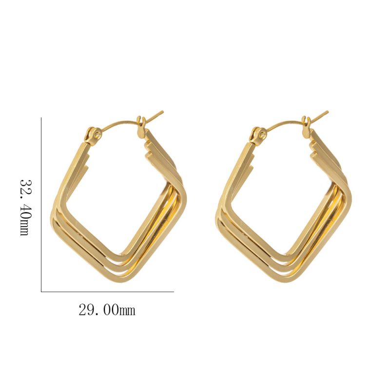 Earring #3 Titanium Steel Heart-shaped Earrings