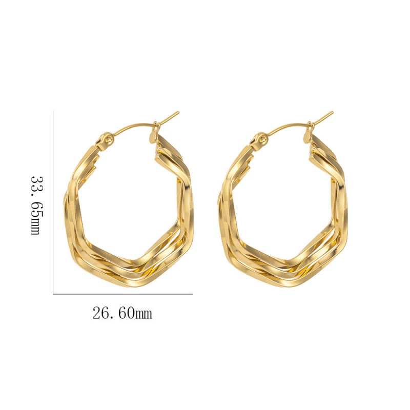 Earring #3 Titanium Steel Heart-shaped Earrings