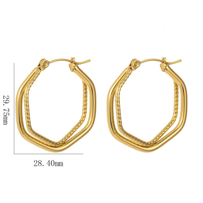 Earring #3 Titanium Steel Heart-shaped Earrings