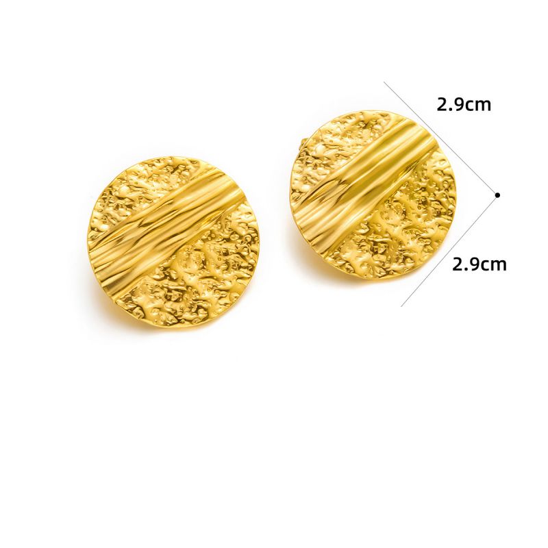 Earring #5 Titanium Steel Pleated Earrings