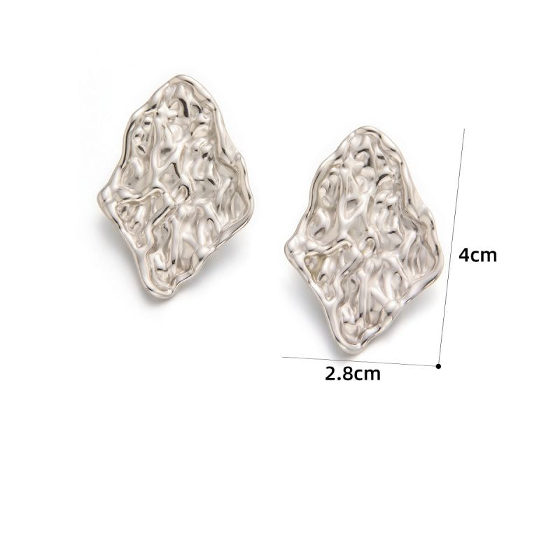 Earring #5 Titanium Steel Pleated Earrings