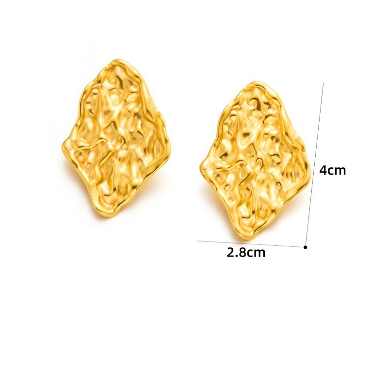 Earring #5 Titanium Steel Pleated Earrings