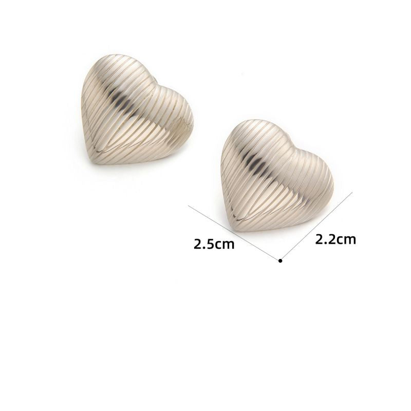 Earring #5 Titanium Steel Pleated Earrings