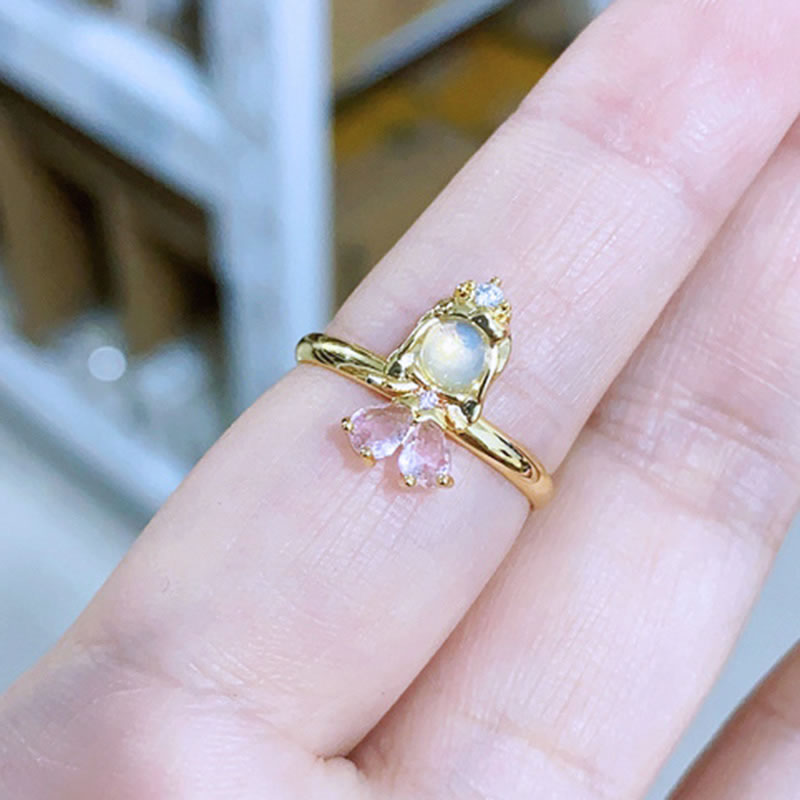 Fashion 1# Gold Plated Copper Zirconia Princess Ring