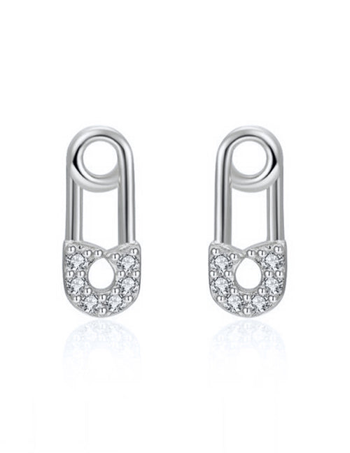 Fashion 2# Copper And Diamond Geometric Stud Earrings