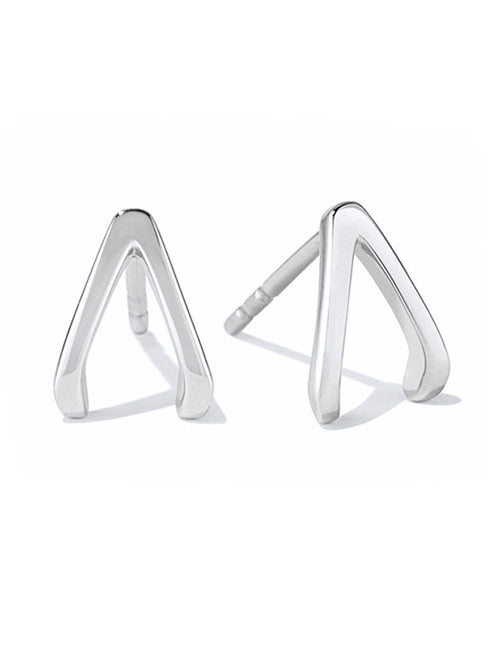 Fashion 2# Copper And Diamond Geometric Stud Earrings