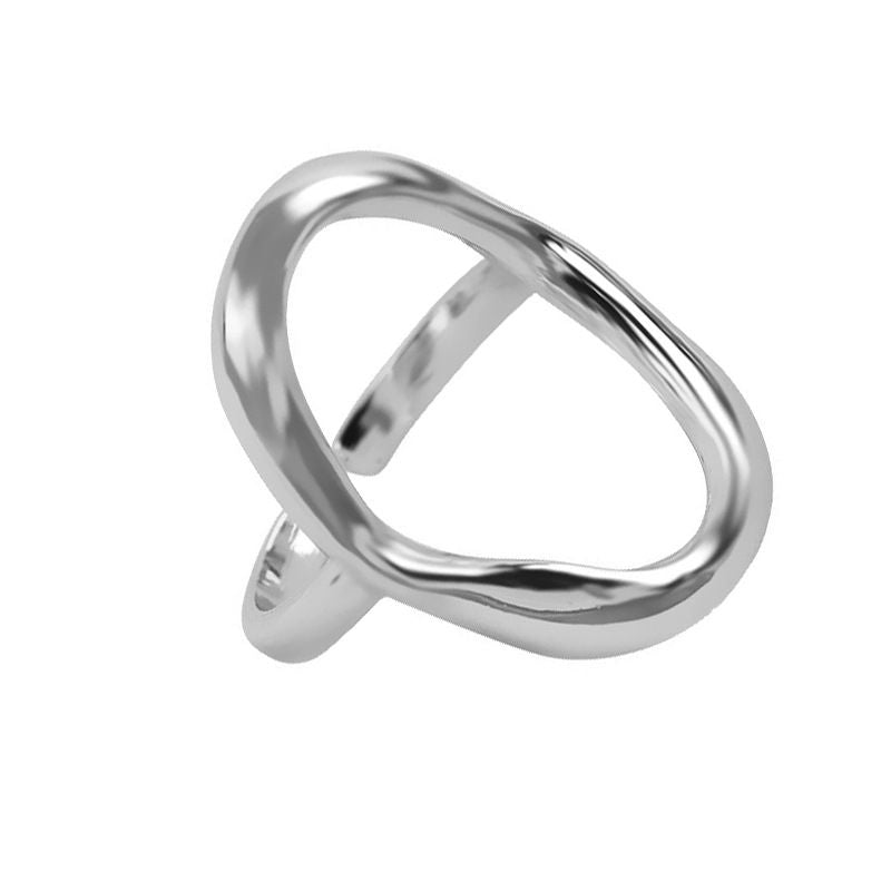 Fashion 25# Copper Geometric Cutout Open Ring