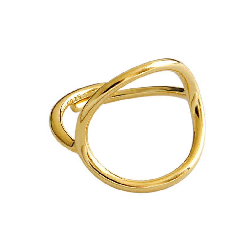Fashion 25# Copper Geometric Cutout Open Ring