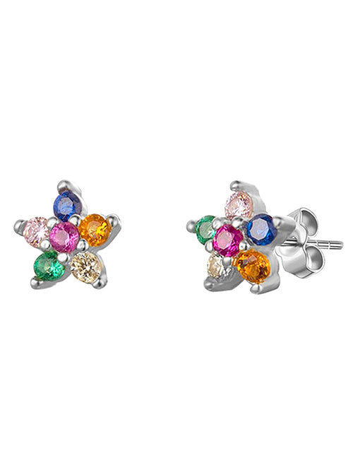 Fashion 3# Copper Inlaid Zirconia Geometric Earrings