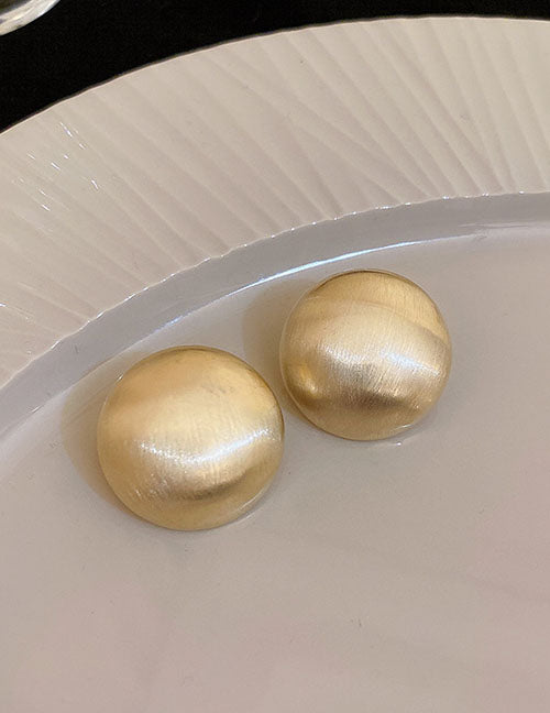 Fashion 4#earhook-golden Heart Copper Heart Stud Earrings