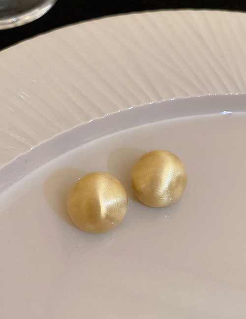 Fashion 4#earhook-golden Heart Copper Heart Stud Earrings