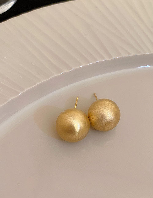 Fashion 4#earhook-golden Heart Copper Heart Stud Earrings