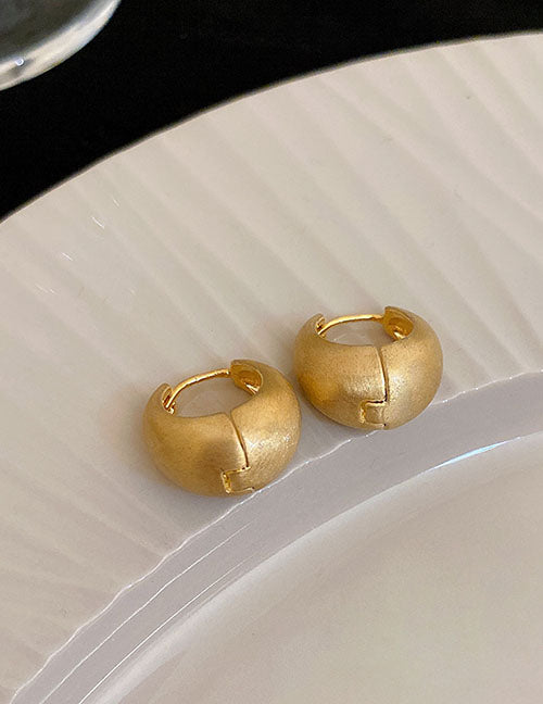 Fashion 4#earhook-golden Heart Copper Heart Stud Earrings