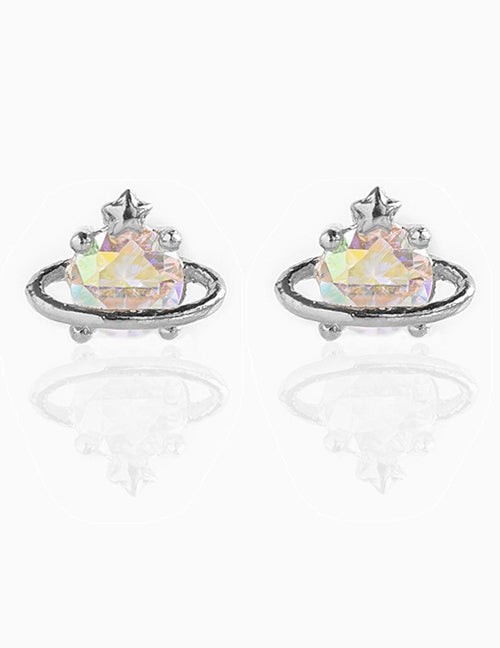 Fashion 92 Copper Inlaid Geometric Earrings Set