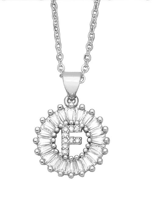 Fashion A 26 Letter Necklace With Brass And Diamonds