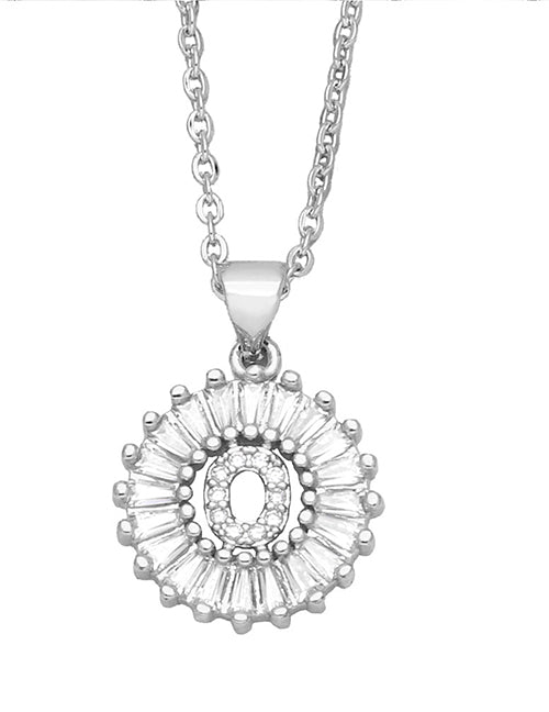 Fashion A 26 Letter Necklace With Brass And Diamonds