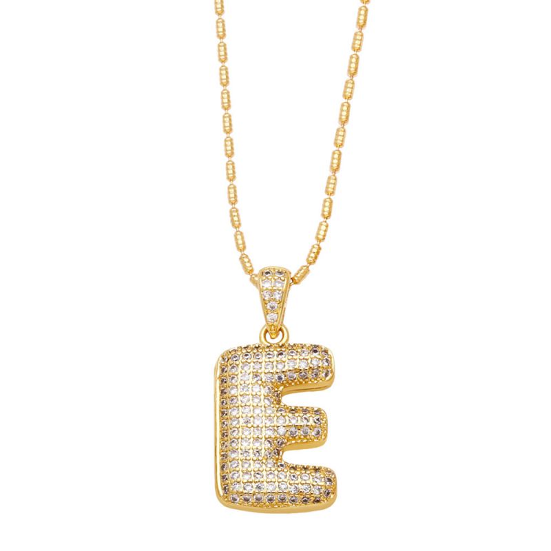Fashion B Copper And Diamond 26 Letter Necklace