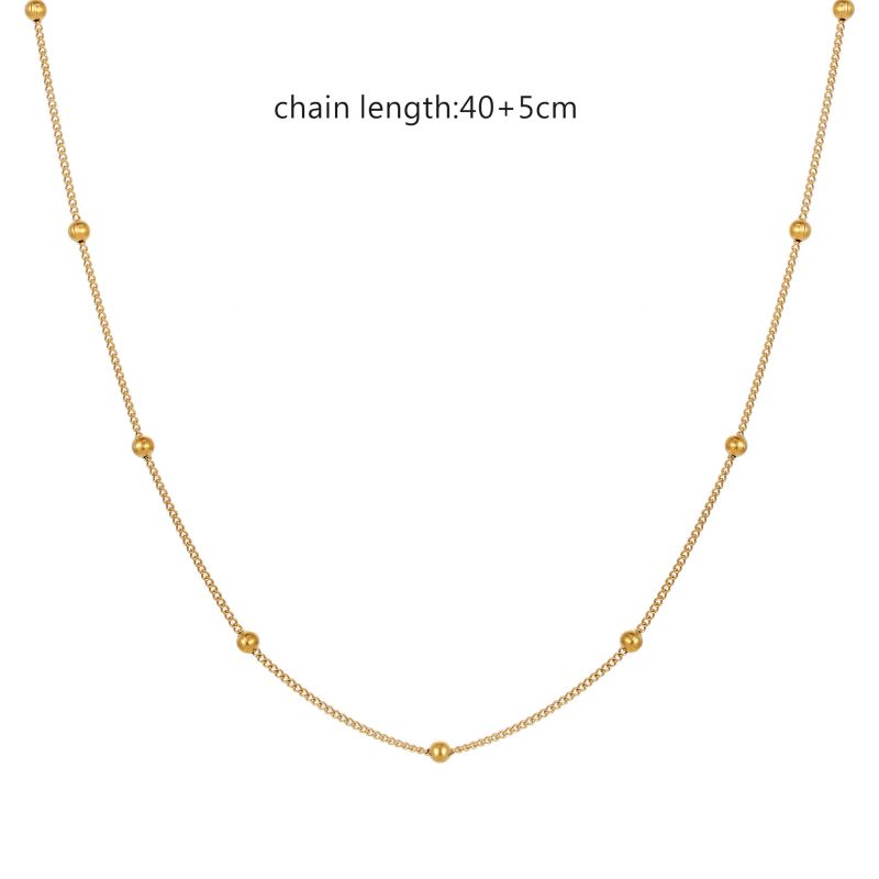 Fashion Blade Chain Plus Snake Chain Gold Stainless Steel Gold Plated Chain Double Layer Necklace