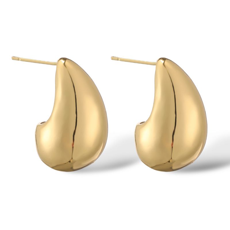 Fashion Gold 11*26mm1 Pair Gold-plated Copper Drop Earrings