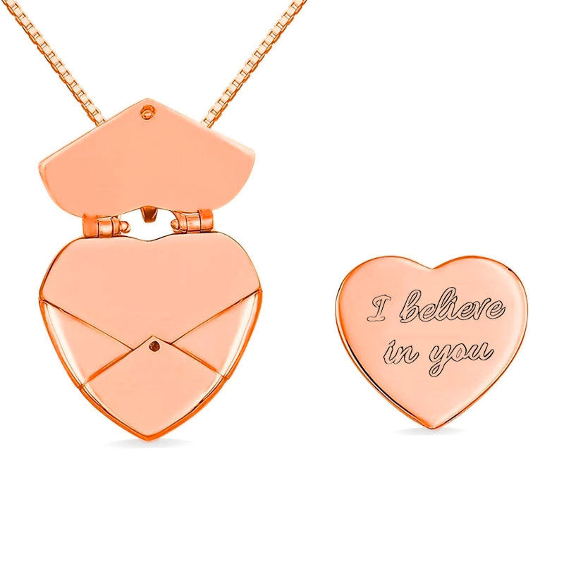 Fashion Gold - Blank Copper Openable Love Necklace