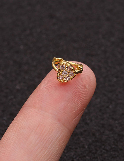 Fashion Silver 1# Zircon Flower Earrings