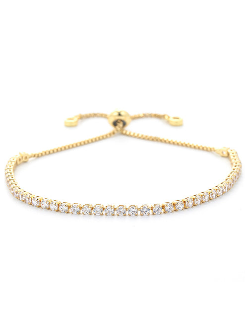 Fashion Style 2 - Rose Gold White Zirconium Brass Zirconium Claw Chain Bracelet