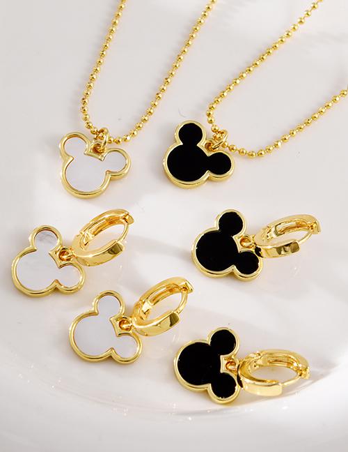 Fashion White 1 Pure Copper Shell Mickey Necklace