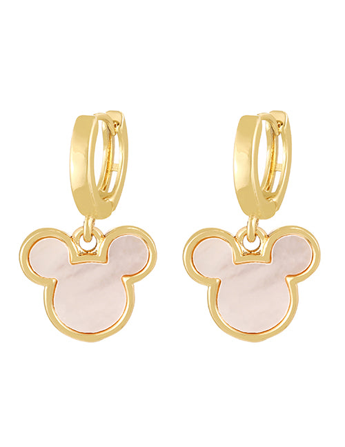 Fashion White 1 Pure Copper Shell Mickey Necklace