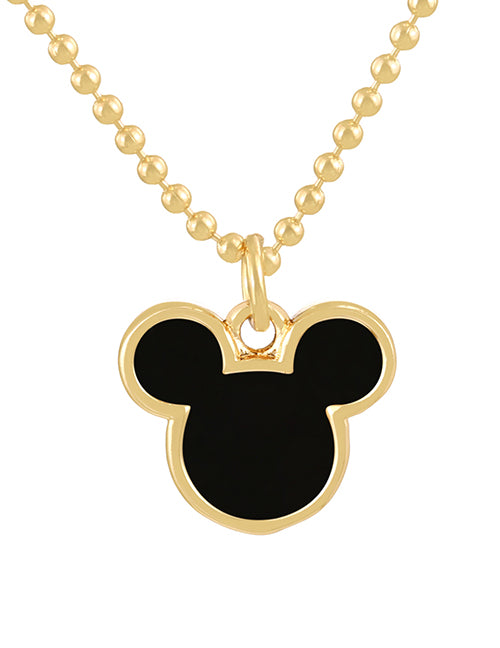 Fashion White 1 Pure Copper Shell Mickey Necklace