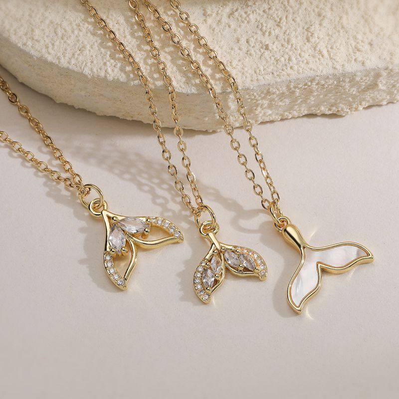 Fish Tail #1 Gold-plated Copper Fishtail Necklace