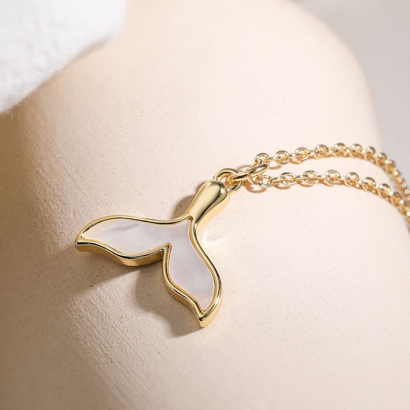 Fish Tail #1 Gold-plated Copper Fishtail Necklace