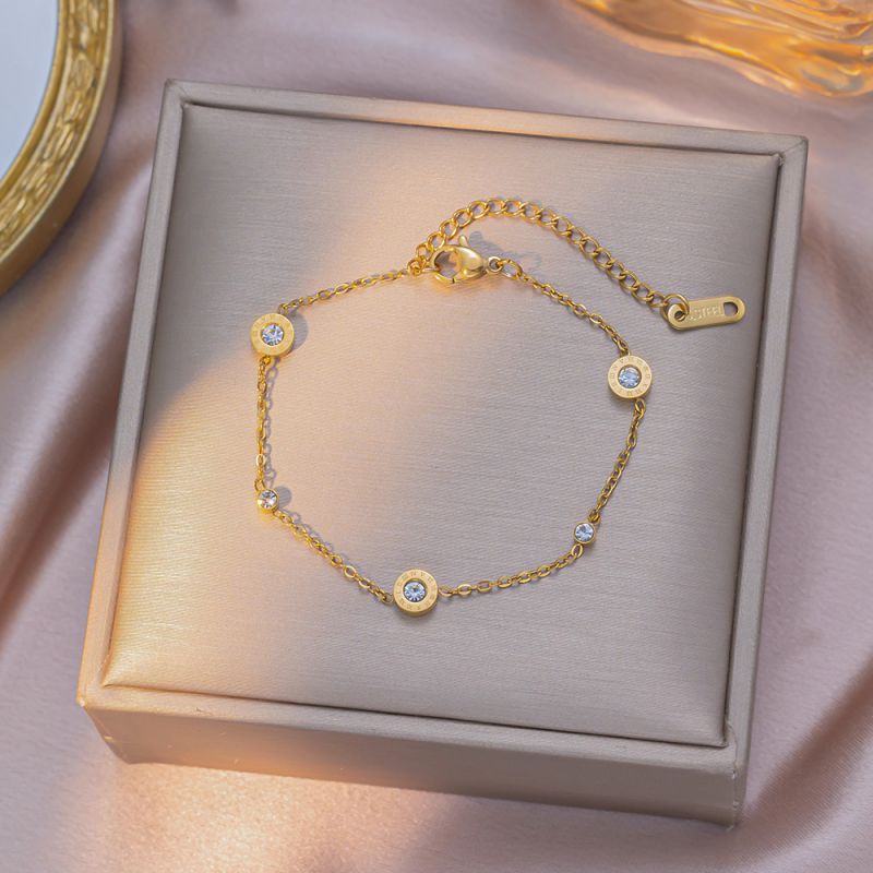 Full Diamond Butterfly Gold Titanium Steel Butterfly Bracelet