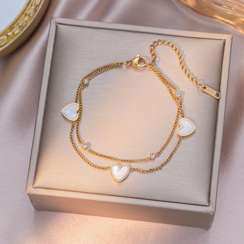 Full Diamond Butterfly Gold Titanium Steel Butterfly Bracelet