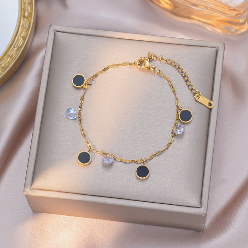 Full Diamond Butterfly Gold Titanium Steel Butterfly Bracelet