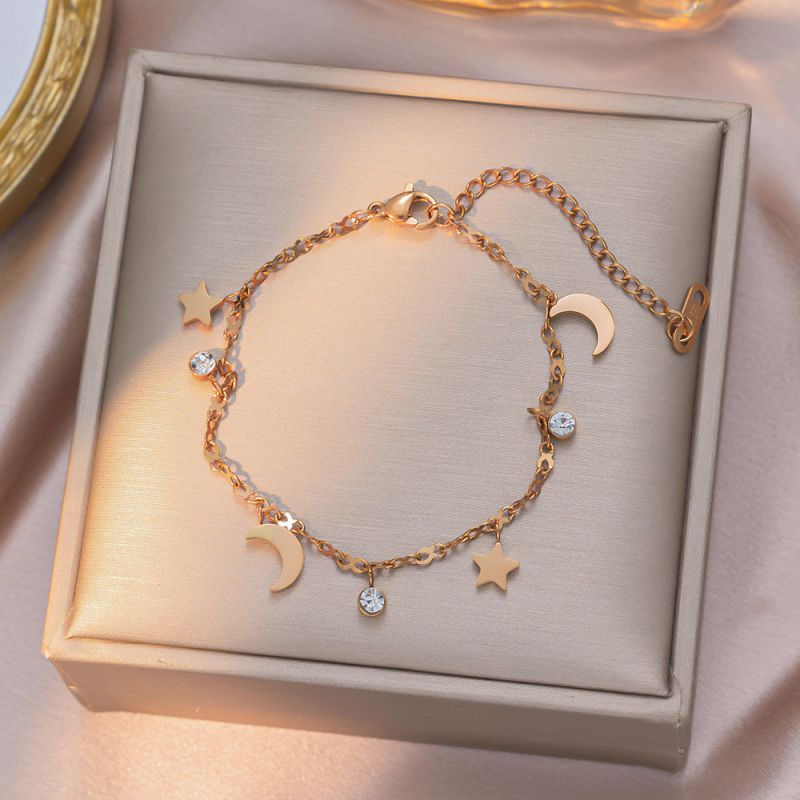 Full Diamond Butterfly Gold Titanium Steel Butterfly Bracelet