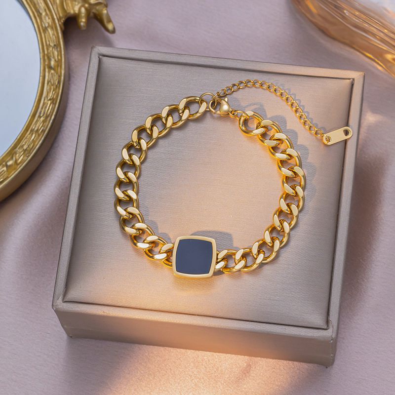 Full Diamond Butterfly Gold Titanium Steel Butterfly Bracelet