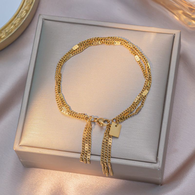 Full Diamond Butterfly Gold Titanium Steel Butterfly Bracelet