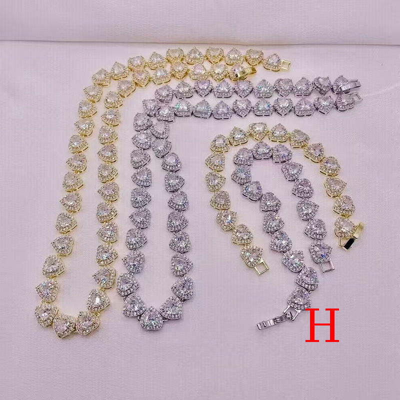 G Copper Gold-plated Diamond Heart Bracelet