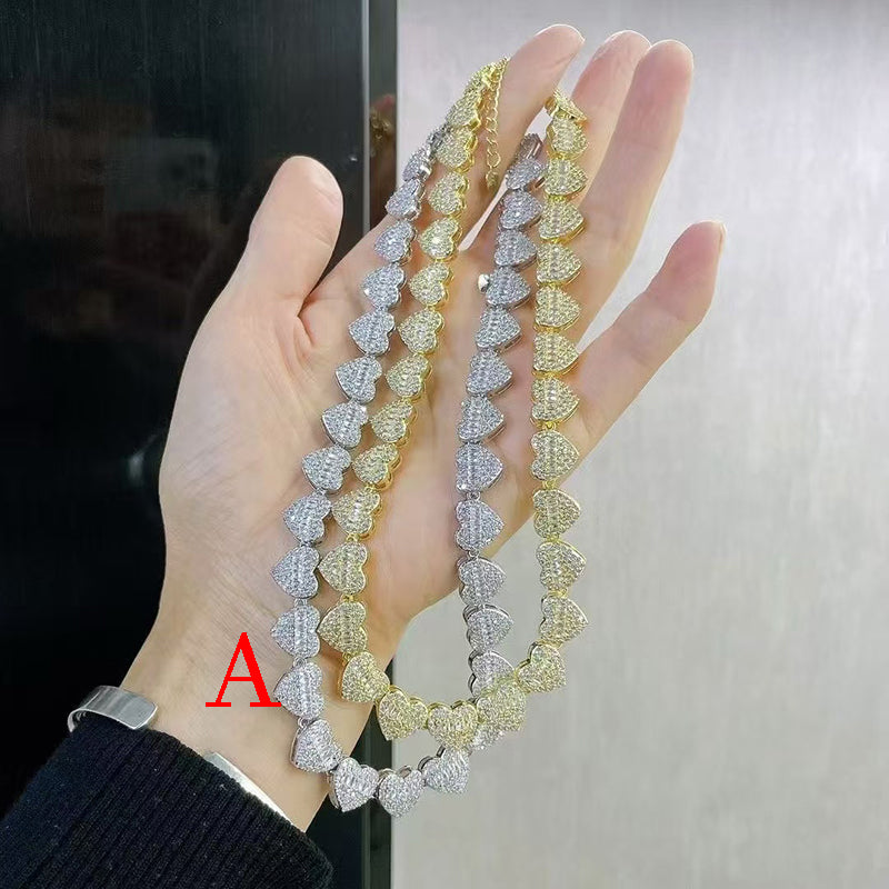 G Copper Gold-plated Diamond Heart Bracelet