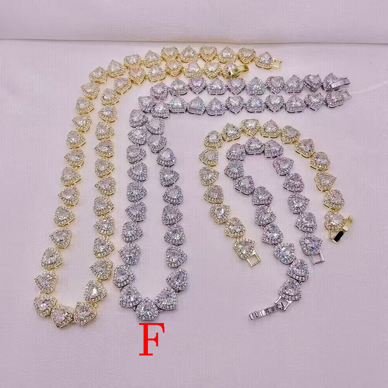 G Copper Gold-plated Diamond Heart Bracelet