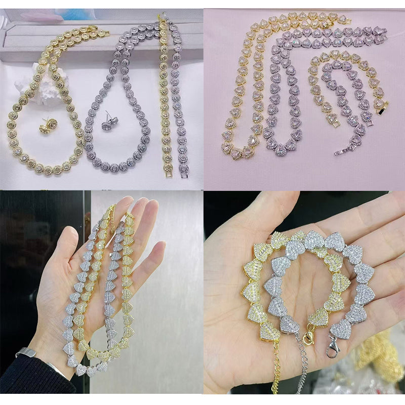 G Copper Gold-plated Diamond Heart Bracelet