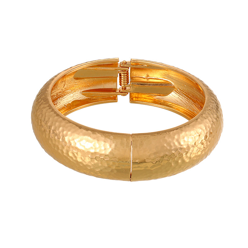 Gold 1 Alloy Round Open Bracelet