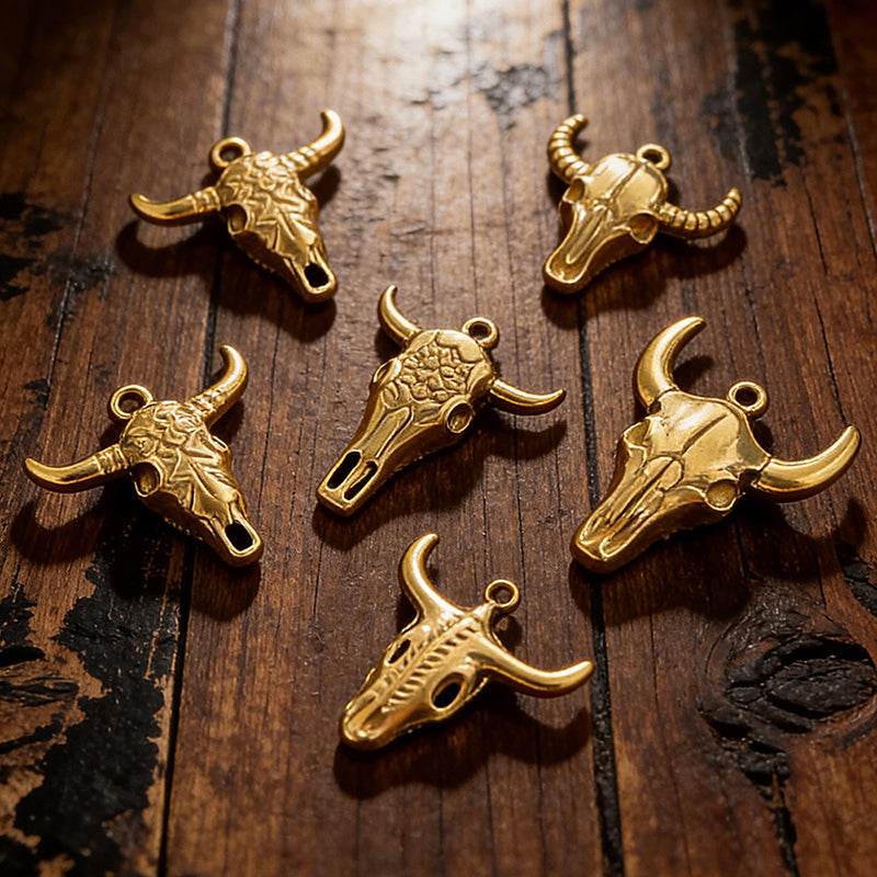 Gold 1 Titanium Steel Bull Head Accessories