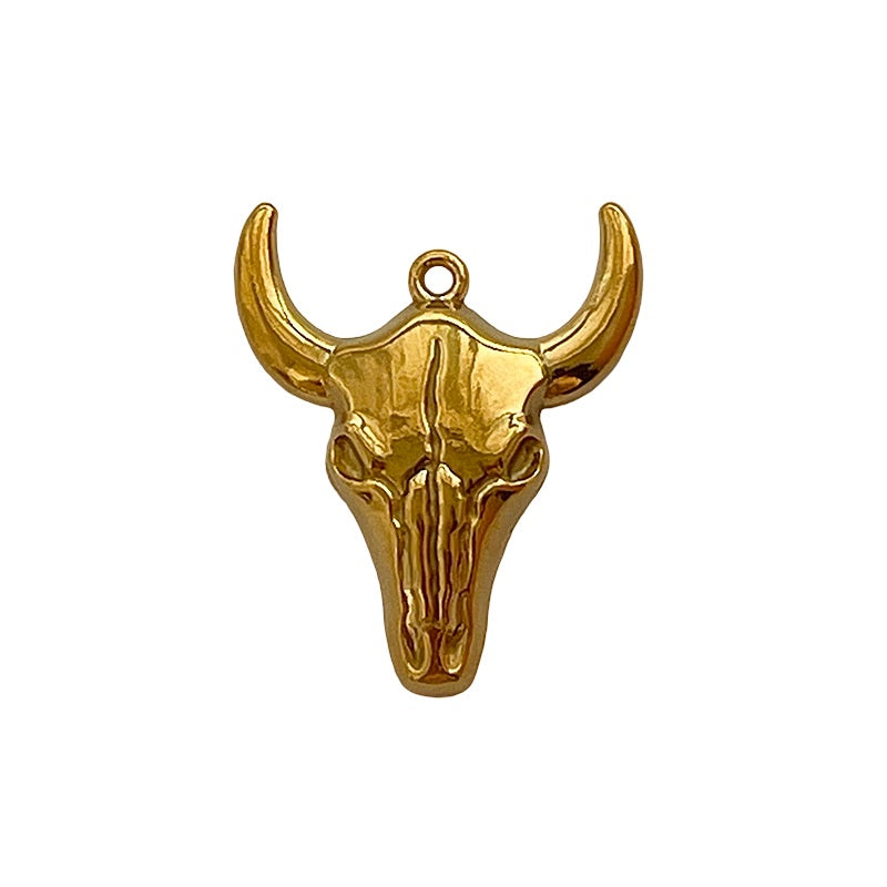 Gold 1 Titanium Steel Bull Head Accessories