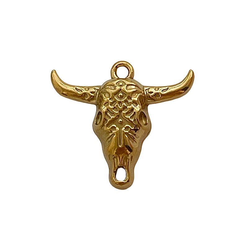 Gold 1 Titanium Steel Bull Head Accessories