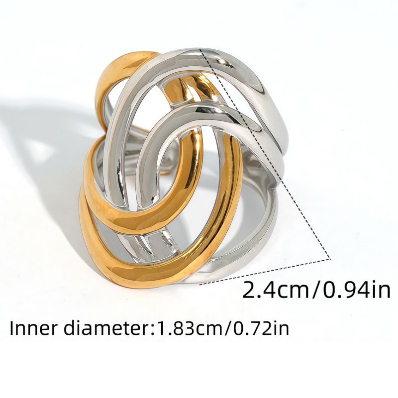 Gold 304 Stainless Steel Irregular Ring