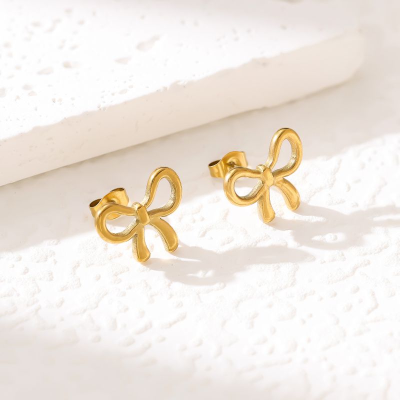 Gold Bracelet Stainless Steel Bow Bracelet
