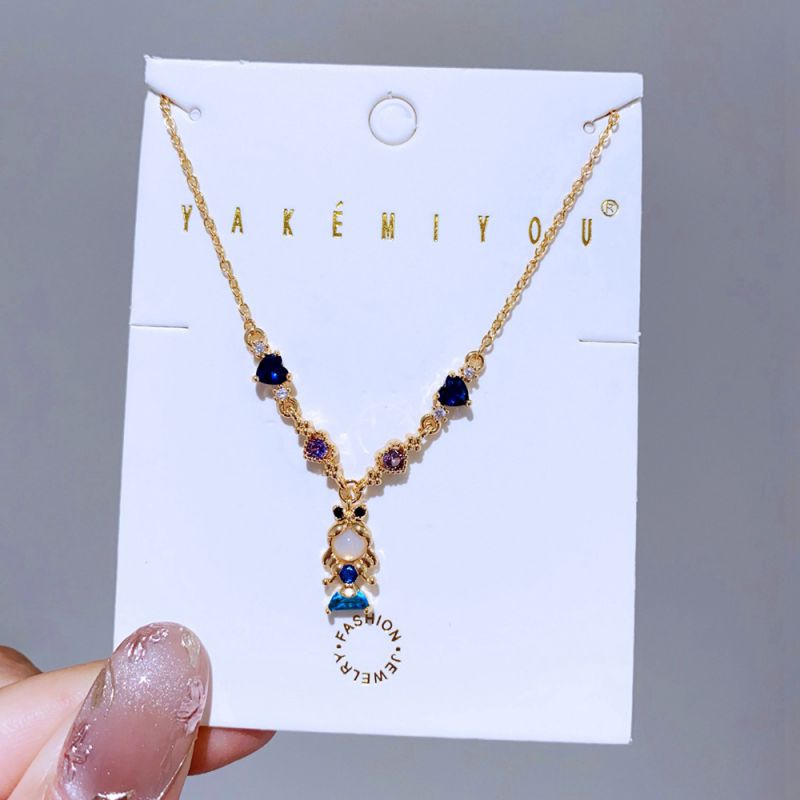 Gold Copper And Diamond Princess Necklace