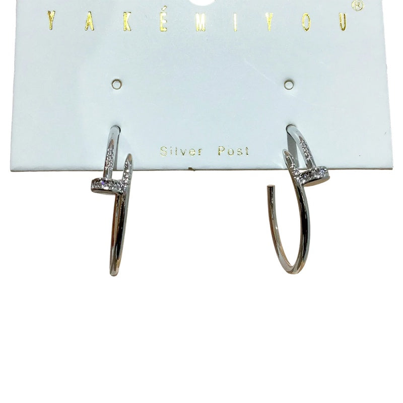 Gold Copper-set Zircon Stud Earrings