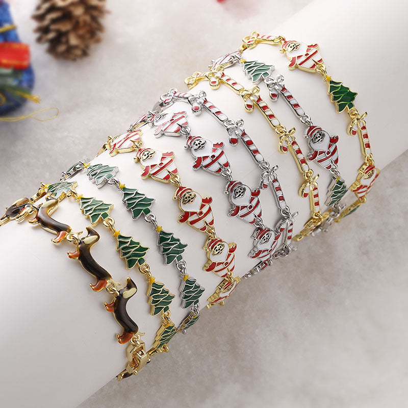 Gold Dachshund Patchwork Bracelet Copper Dachshund Patchwork Bracelet